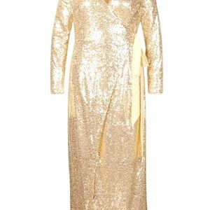 Gold sequined maxi dress